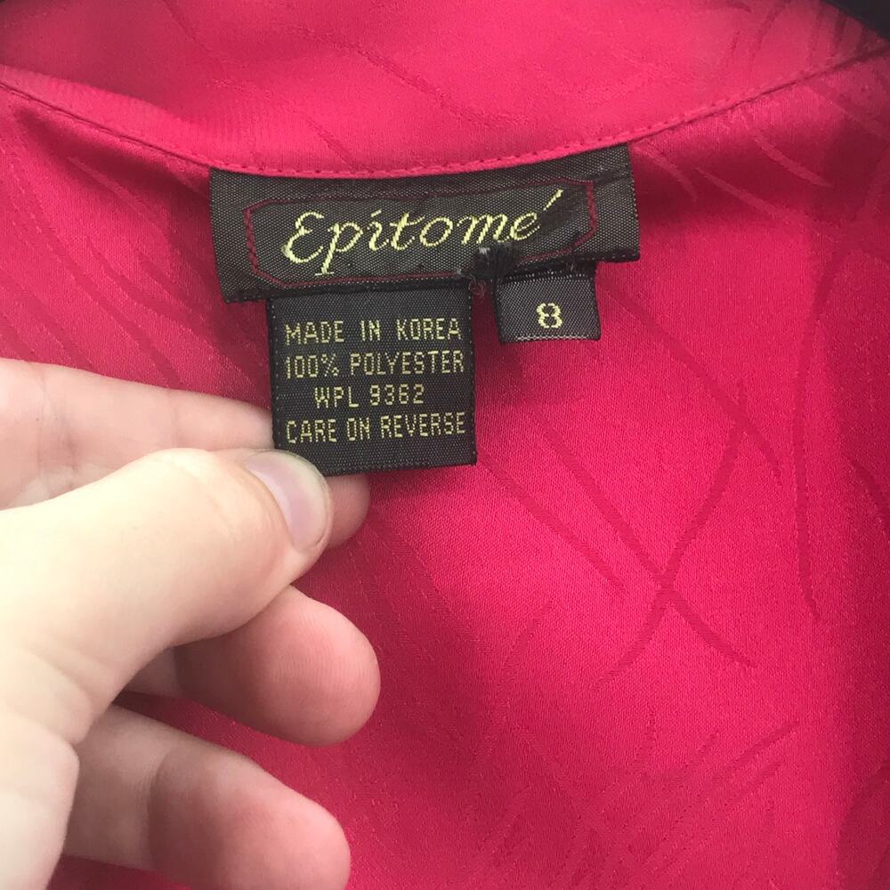 Epitome' Vintage Tie Waist Belt Pleated Maxi Dress - Picture 5 of 5